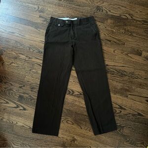Black Brown 1826 Classic Fit Straight Leg Brown Cotton Pants Men’s Size W32 L32